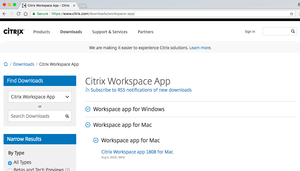 Citrix receiver workspace for mac
